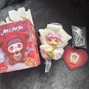 Maymei May I Love You Plush Keychain Blindbox — White Sheep with Pink Hair